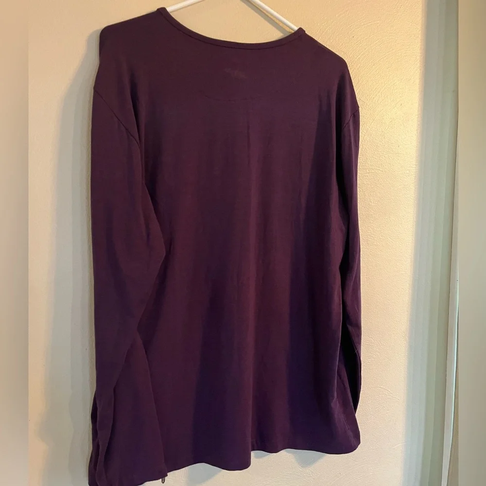NWT Men’s soft purple long sleeve shirt tee Two Blind Brothers size XL comfy - Picture 8 of 13